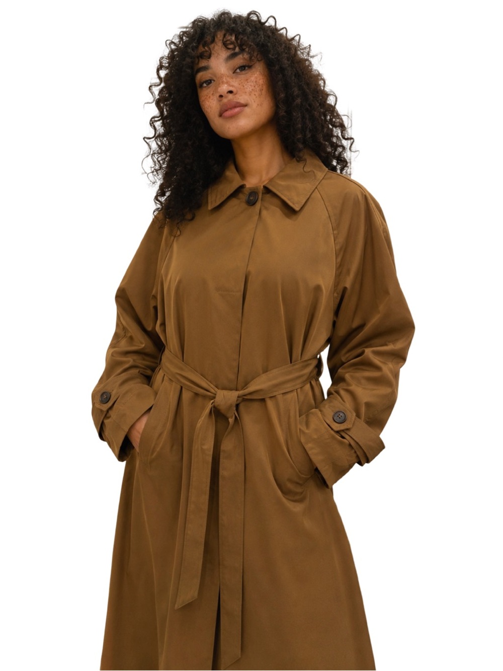 Nordstrom Women's Brown Belted Trench Coat